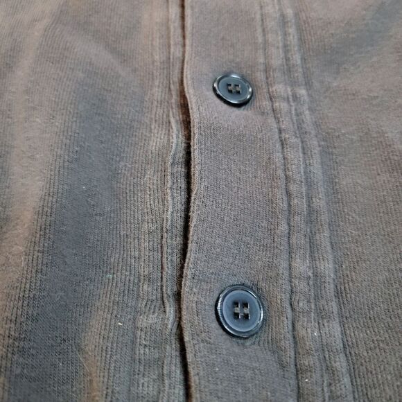 Volcom button-up sweatshirt, size XXL, charcoal gray raglan casual streetwear - Picture 4 of 10